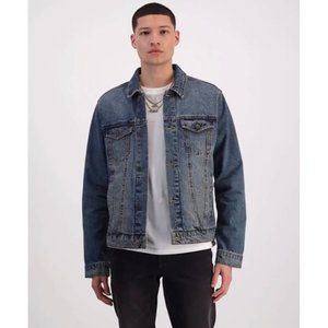Lazer Men's Cotton Denim Trucker Jacket Medium Size XXL NWT